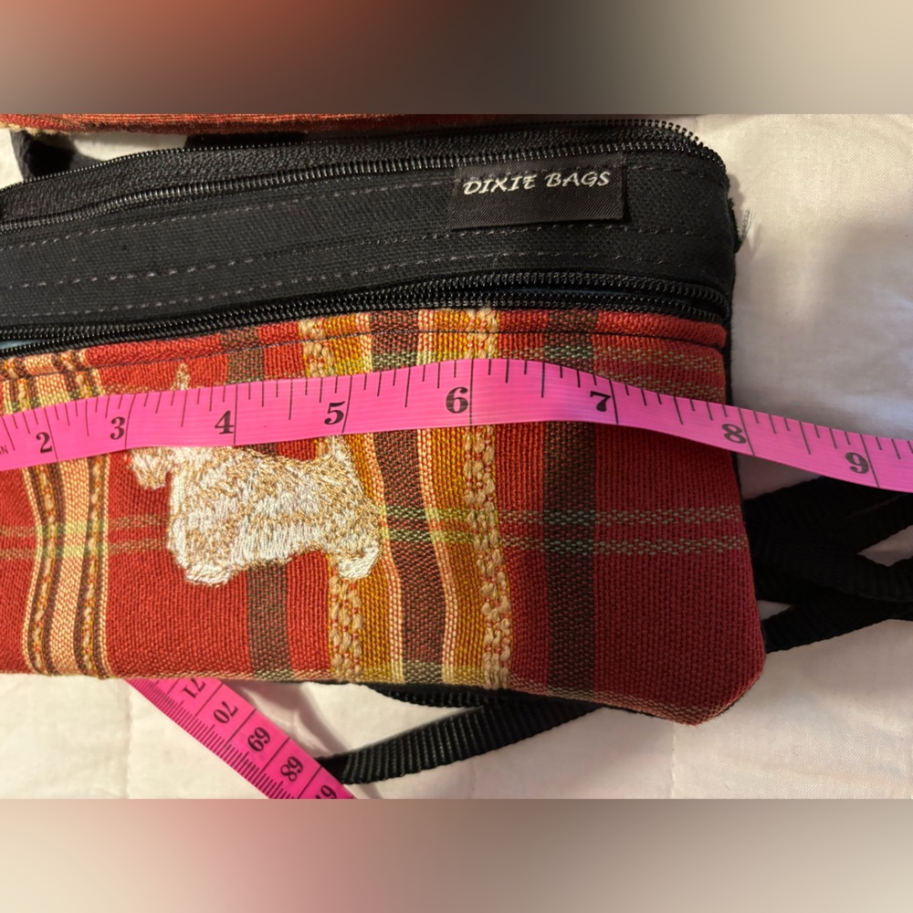 Dixie Bags Purse with Wallet Crossbody Bag Plaid With Scotty Dog - Picture 14 of 15
